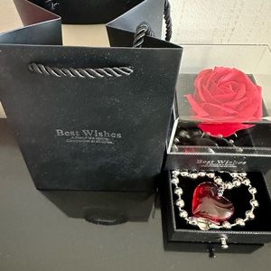 New Heart ❤️ Necklace Chain/Rose Gift